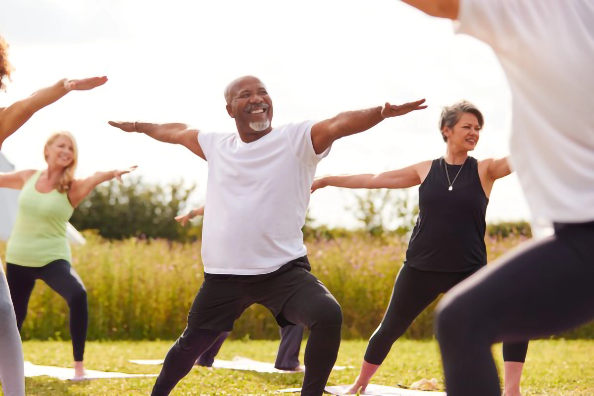 Image of a patient doing yoga